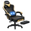 HOFFREE Gaming Chair with Massage Lumbar Support Leather High Back