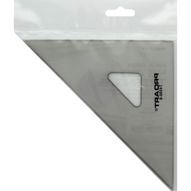 Pro Art 6-Inch 45/90-Degree Triangle, Smoke