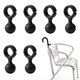 杖ホルダー 杖置き ステッキホルダー 6個セット 片手で簡単設置 杖・傘用ホルダー 落下防止設計 玄関やオフィスに最適 ブラック 耐久性・安定感抜群