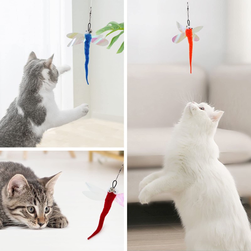 SONGWAY Cat Toy, Cat Toy, Cat Toy, 3-Point Flying Dragonfly,