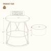 Hzuaneri Side Table with Charging Station, Round End Table with