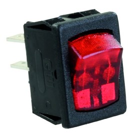 JR Products 12765 Red/Black SPST Mini-Illuminated On/Off Switch