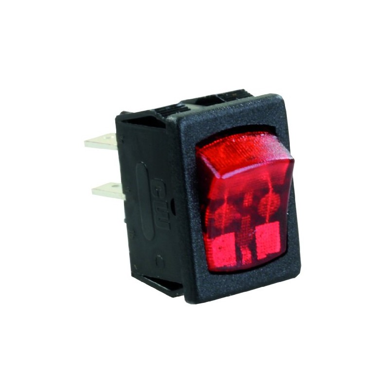 JR Products 12765 Red/Black SPST Mini-Illuminated On/Off Switch