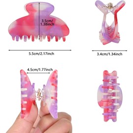 Small Hair Claw Clips Tortoises Claw Hair Clips Acrylic Claw Clips for Thin Medium Hair 2.1 Inch Mini Size Barrettes Acrylic Hair Jaw Clips Clamp Handmade Catch