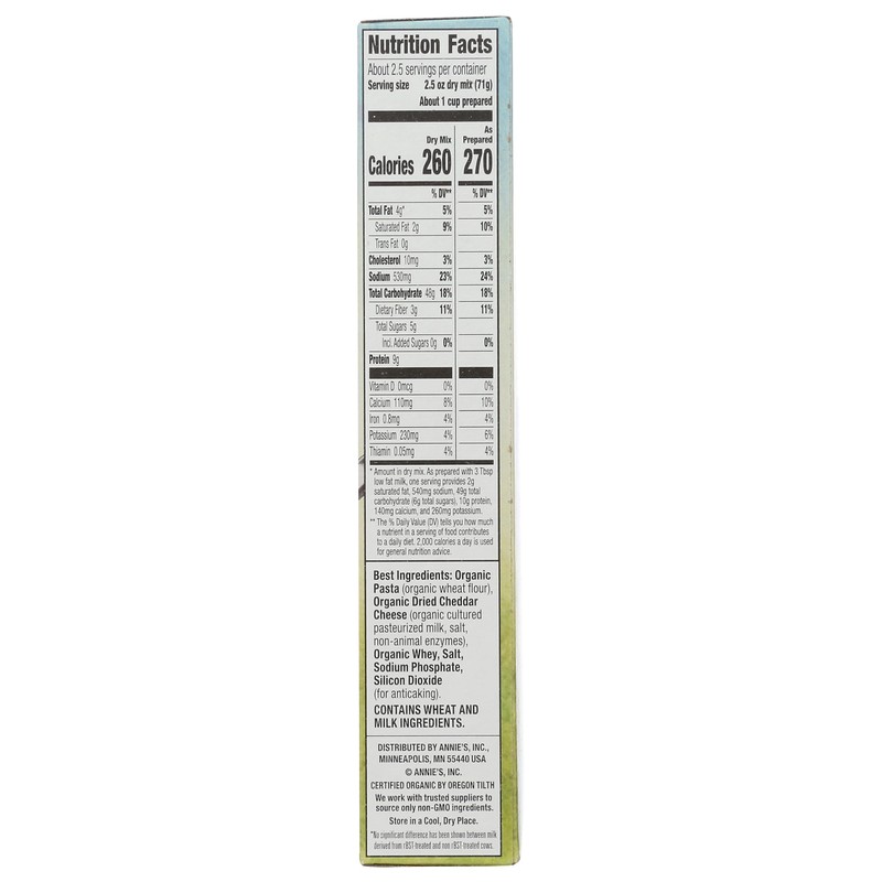 Annies Homegrown Macaroni and Cheese Shell White Cheddar, 6 oz