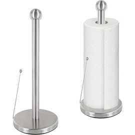 SEOLIFE Servilletero para Rollo de Papel de Acero Inoxidable, Portarrollos de Papel de Cocina con Brazo de Tensión Porta Rollo Soporte para Toallas, Apto para Cocina y Mesa de Comedor (Plateado)