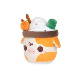 Cuddle Barn PlushGoals - Serie Lil Pumpkin Spice Mooshake | Super suave y lindo Kawaii vaca naranja postre bebida coleccionable juguete de peluche de 7 pulgadas