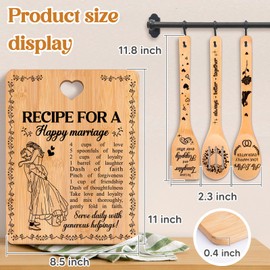 Wedding Gifts for Bride and Groom, Engagement Gifts for Couples, Mr and Mrs Gifts, Bride to Be Gifts, Engagement Presents, Wedding Gifts for Couple, Bridal Shower Gifts, Happy Marriage Cutting Board