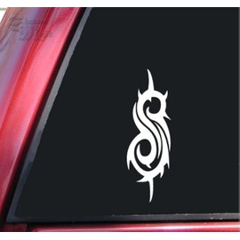 ShadowMajik Slipknot Vinyl Decal Sticker (6" X 2", White)