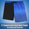 QRANSS Swim Trunks Men Big and Tall with Compression Lined