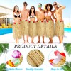 Janmercy 31.5 Inch 12 Pack Natural Raffia Hula Skirt Grass