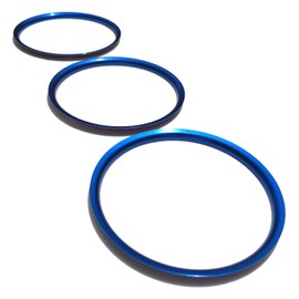 Archnote Air Conditioner Ring Cover Vent Universal Mazda CX-3 MX-5 ND Roadster Plated Ring Panel Set of 3 Blue