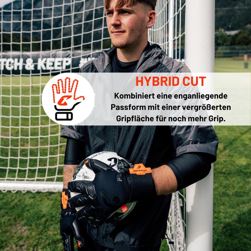 CATCH & KEEP Fly Blue Soul Men's Goalkeeper Gloves Size