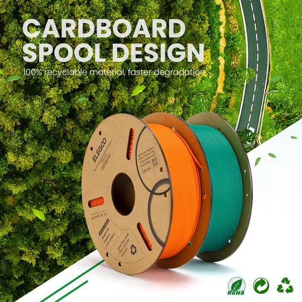 ELEGOO ELEGOO PLA Plus Filament 1.75mm Orange 1KG, PLA+ Tougher
