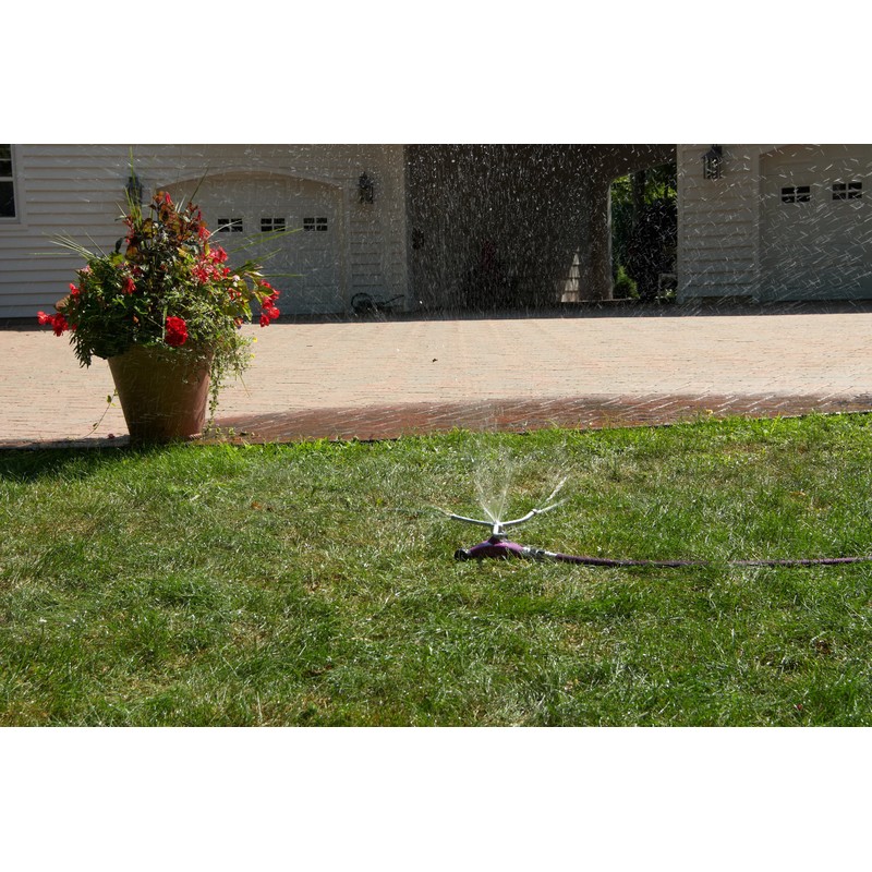 Dramm 15055 ColorStorm Premium 3-Arm Whirling Sprinkler with Heavy-Duty Metal