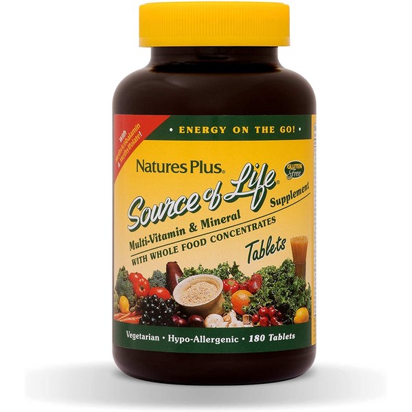 NaturesPlus Source of Life Tablets 180 (Pack of 2)