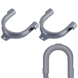 Pack of 2 Universal Mounting Bends for Drain Hose Washing Machine Dishwasher, U-shaped Retaining Arch, Universal Hanging Bend, Plastic U-shaped Bend Hanger for 20-26 mm Water Pipes