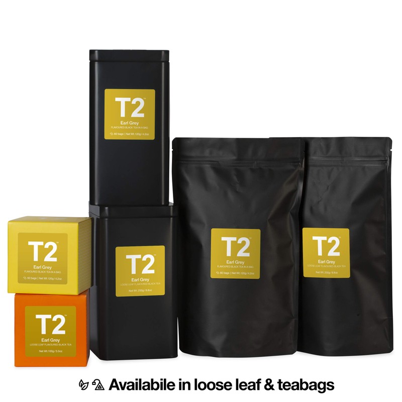T2 Tea Earl Grey Loose Leaf Black Tea in Resealable