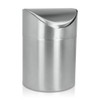 Metaltex Table Waste Container with Swinging lid, Stainless-Steel Silver, 12.1