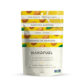 Handfuel Lemon Marcona Almonds, Hand Roasted Snack, 150 Grams