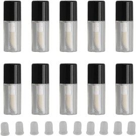 10 Uds Tubo de Brillo de Labios Mini Envases de Brillo de Labios Vacíos Transparentes Reutilizables para Muestra de Lápiz Labial Bálsamo Labial, para Mujeres Niñas DIY Cosmético