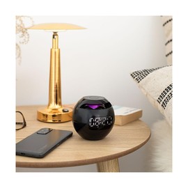 Livoo - Wecker Lautsprecher kompatibel mit Bluetooth® TES255 – 2 in 1, wiederaufladbar, Akkulaufzeit 3 Stunden, integriertes Mikrofon, wechselnde Lichter