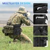 Meejaa Metal Detecting Waist Bag, Drop Leg Bag, Waterproof, Black