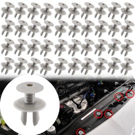 Car Mounting Clips, Door Trim Clips, Expansion Rivets, Plastic Door Trim Clips for VW T4 T5, Fits 9 mm Hole (Grey, Pack of 50)