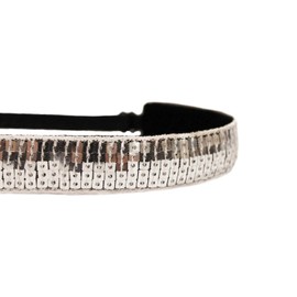 Mavi Bandz Adjustable Non-Slip Fitness Headband Sequin - Silver