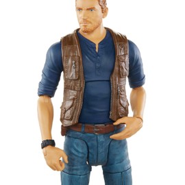 Jurassic World Toys Owen Grady 6-inches Collectible Action Figure with Movie Detail, Movable Joints, Toy Knife Accessory, Extra Hands, Display Stand; for Ages 4 and Up