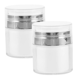 Unbranded 2PCS Refillable Airless Pump Bottles Empty Cream Jar Airless Pump Cream Jar