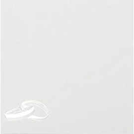 Paper24 Square Wedding Rings Envelopes 15 x 15 cm 150 x 150 mm White Pack of 25 Gummed Seal Grammage: 120 g/m²