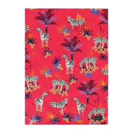 Sara Miller tea towel Tahiti zebra repeat red