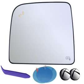 EAP Driver Side Mirror Glass Compatible with Nissan Titan 2016-2024, Upper, Heated with Blind Spot 96366EZ10B 96366EZ32A