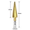 Saipor 3-13 mm Step Drill Cutter Titanium Coated Step Drill