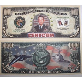 Set of 10 Bills-CENTCOM (Central Command) Million Dollar Bill