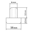 Pack of 50 Furniture Feet Furniture Gliders with 8 mm