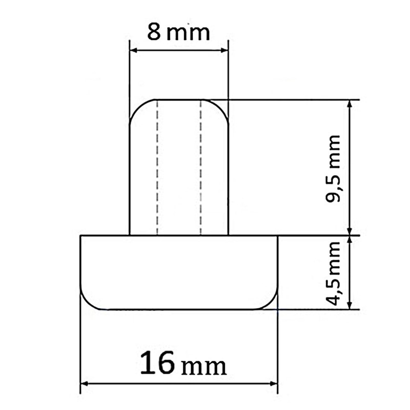 Pack of 50 Furniture Feet Furniture Gliders with 8 mm