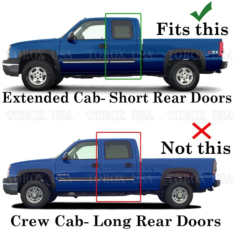 Torox 1999-2006 GMC Sierra Extended Cab 4PC Smoke Door Vent