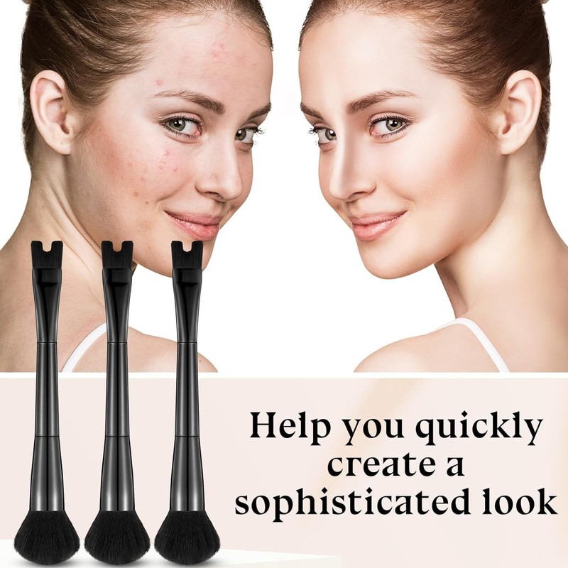Nose Contour U-Shaped Makeup Brush - 2-in-1 Dual Ended, Precision