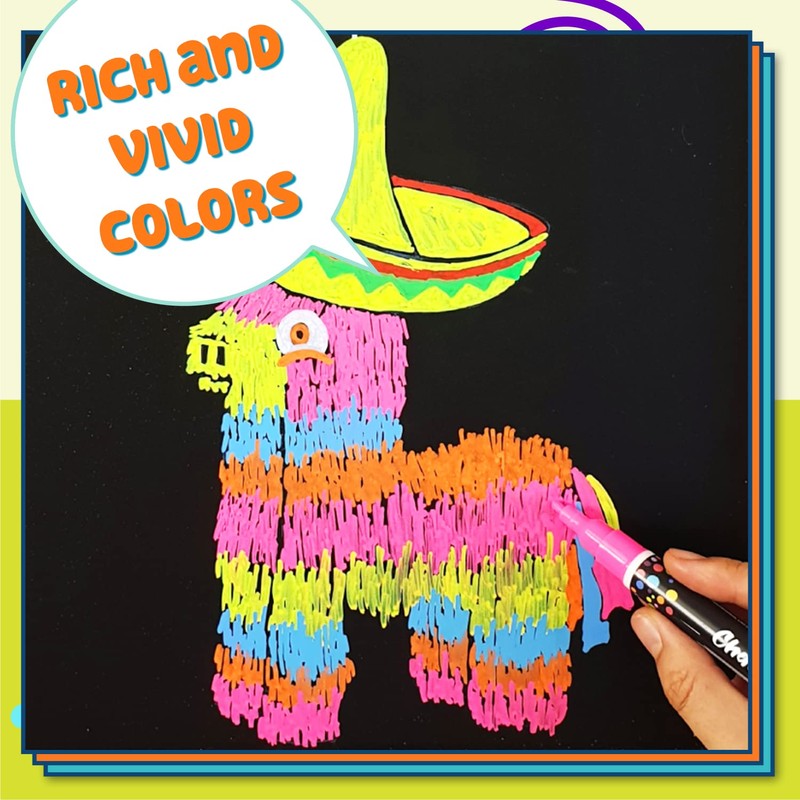 Fine Tip Chalk Pens - Pack of 10 colour markers