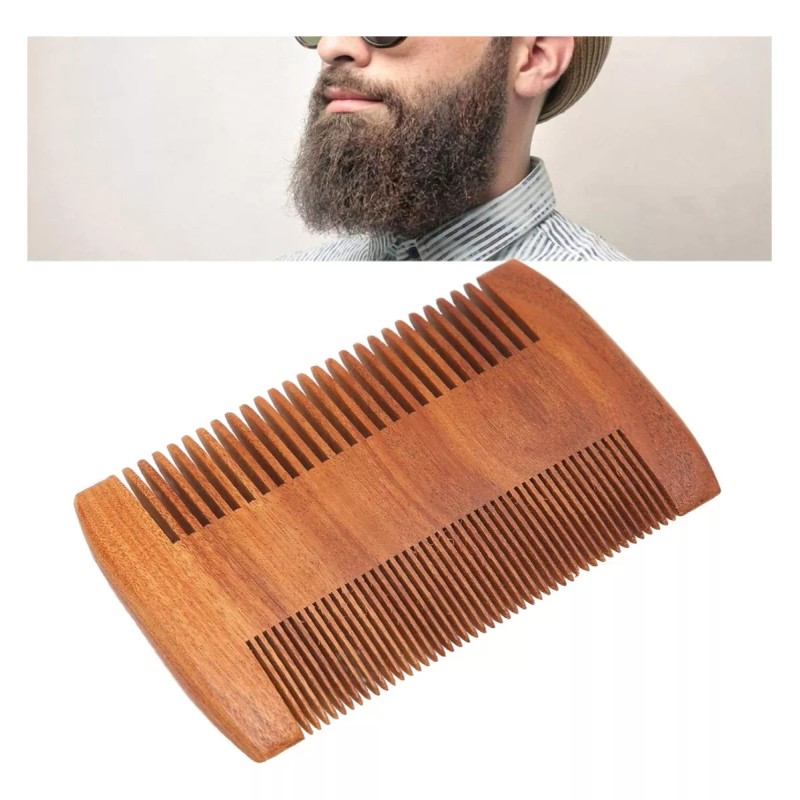 Veraly Kit 5p Cuidado De Barba Cepillo Bambú Tijera Navaja