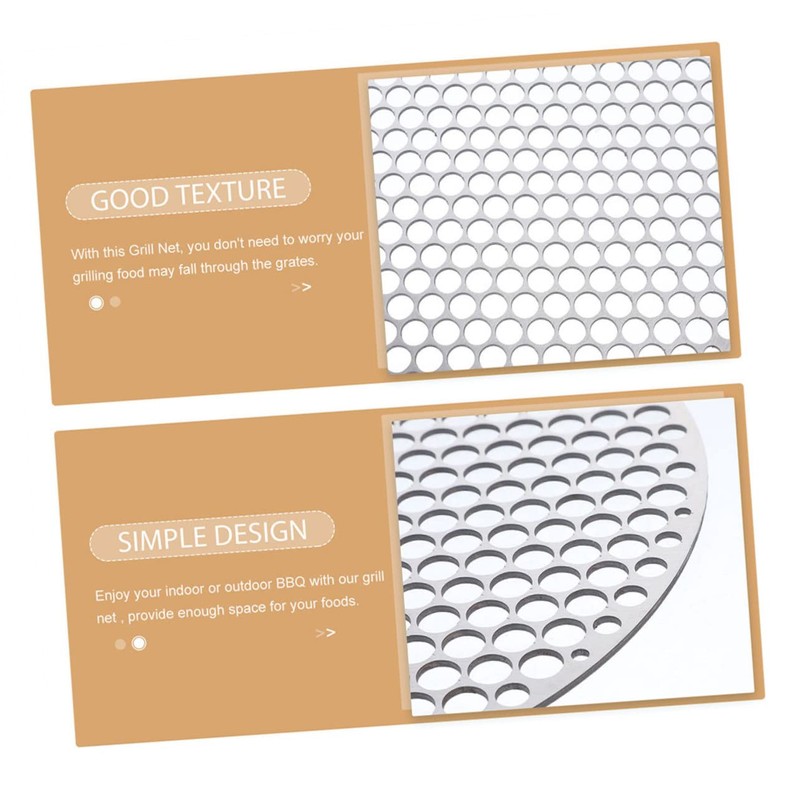 Gatuida Round Stainless Steel Grill Mesh Multi Function Barbecue Accessory
