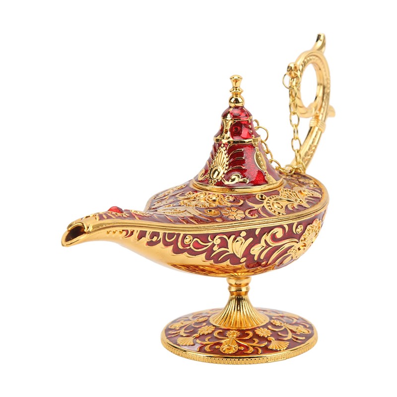 Magic Genie Lamp Red Zinc Alloy Antioxidant Fadeless Relief Pattern