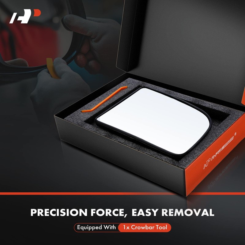 A-Premium Heated Mirror Glass with Backing Plate Compatible with Ford