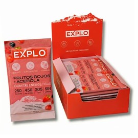 EXPLO - Gomitas Energéticas Frutos Rojos (Pack 12 x 60g) – Veganas con Electrólitos, BCAAs y Vitamina C – Energía Natural para Correr y Ciclismo