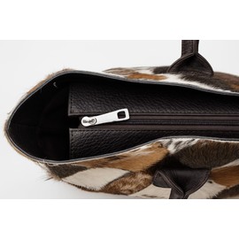 M&K CLOTHING Luxurious Cowhide Tote Bag for Women - Genuine Leather Weekender Bag Shopper Handbag Travel Purse