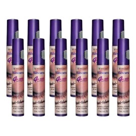12 Piezas Rimel Mascara Pestañas Prosa 4 En 1 Color Maxi-volumen Morado                                                                               