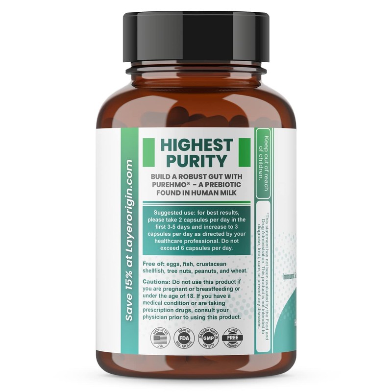 Layer Origin PureHMO Human Milk Oligosaccharide (HMO 2'-FL) Prebiotic Fiber