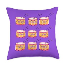 Cute Drummer Funny Jewish Skibidi Purim Gen Alpha Brain Rot Throw Pillow